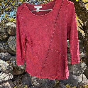 Christopher & Banks Red Long Sleeve Top